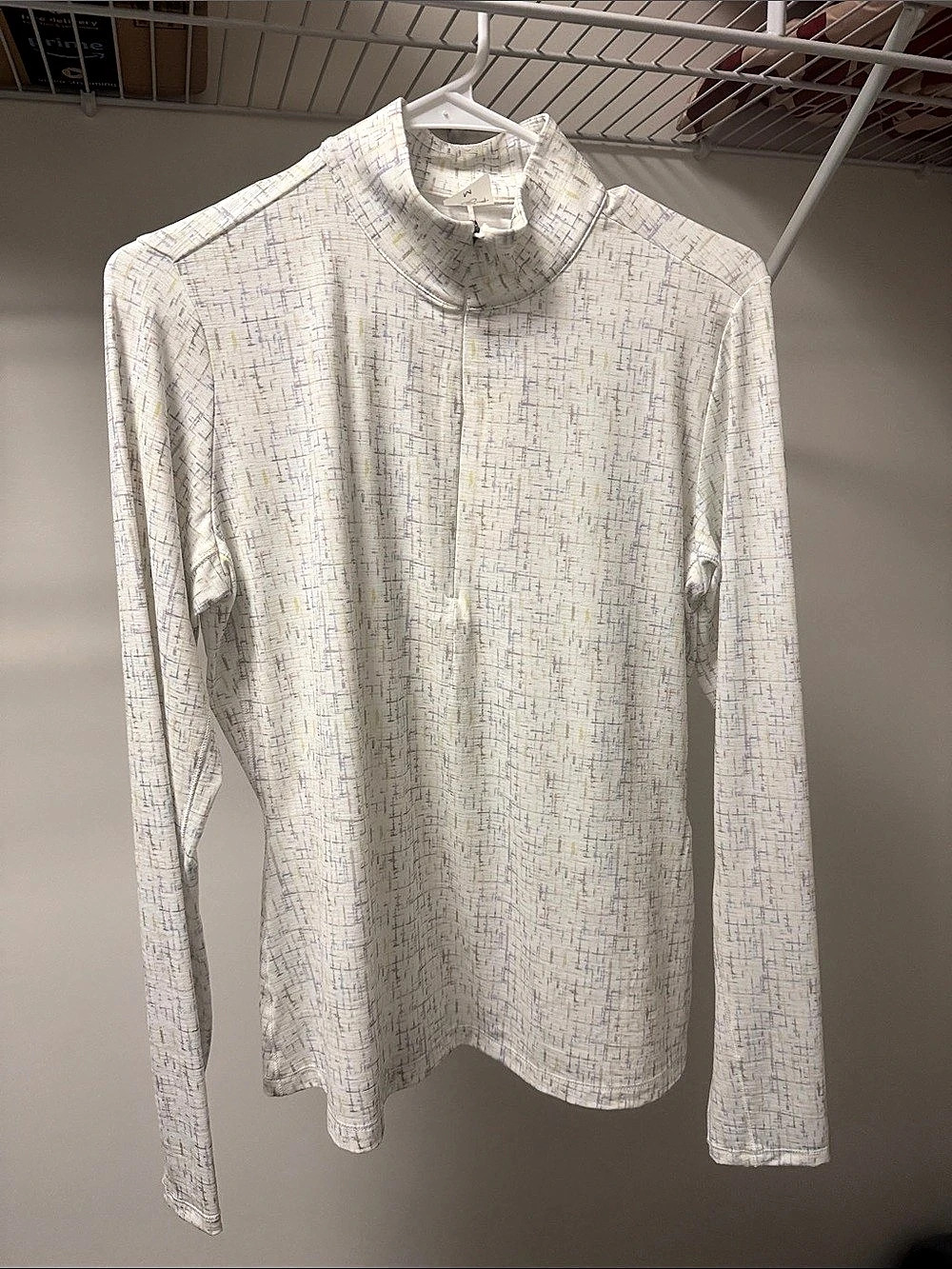 CALIA Golf Quarter-Zip Abstract Print NWT